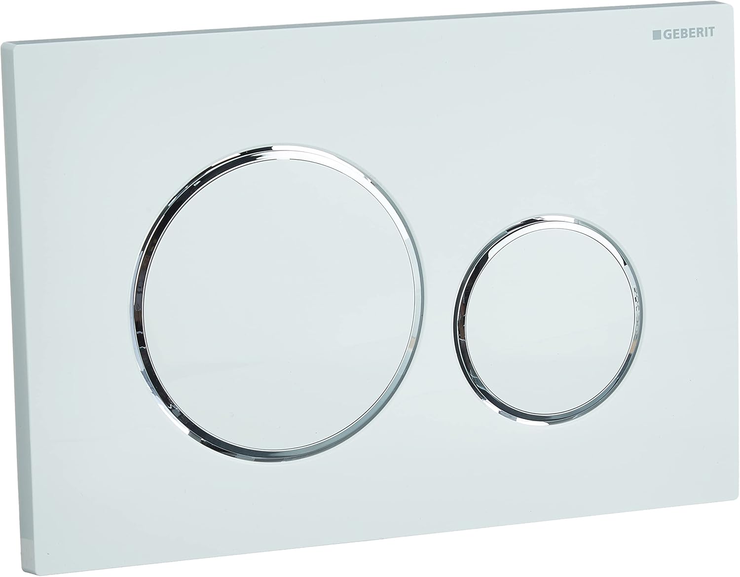 Geberit G115882KJ1 Sigma 20 Dual Flush Actuator Plate, White/Polished Chrome